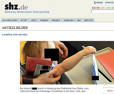Screenshot: shz.de, Schwärzung Wahlrecht.de